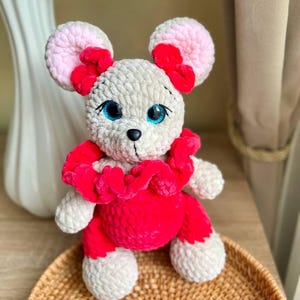 Amigurumi Crochet Plush Mouse , Teddy Rat , Yarn mouse , Stuffed Rat , Gift for Kids and Adults , Plush Toys , Crochet Mouse ,Stuffed Animal