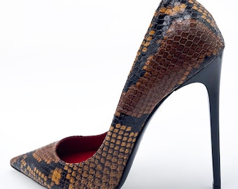 1969 Made in Italy Anouk High Heels Pumps Z107 Python Stempelleder 35 - 45
