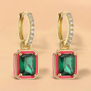 Gold Kristall Ohrringe für Frauen - Baumeln Ohrringe für Mama Geschenk für Mama Geburtstag Geschenk Jahrestag Geschenk, Kristall Ohrringe Geschenk für Sie