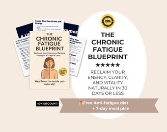 Chronic Fatigue Recovery Blueprint | 30-Day Natural Energy Reset Plan | Functional Medicine Guide for Adrenal Fatigue, Gut Health & Healing