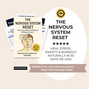 The Nervous System Reset | Natural Stress & Anxiety Relief Guide | Gut–Brain Healing, Trauma Recovery and Sleep Support eBook