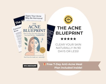 The Acne Blueprint | Natural Acne Healing Guide | Clear Skin Ebook for Hormonal, Cystic & Adult Acne, Gut and Hormone Reset