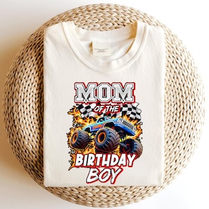 Mom of the Birthday Boy Monster Truck  PNG, Monster Truck Party Family Png, Family Birthday png, Grave Digger Monster Truck Png