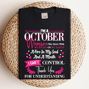 October Birthday Month Png, Birthday Girl Png, Birthday Month, October Birthday Shirt, Birthday Gift - Tee October Unisex Instant Download