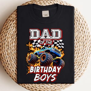 Dad of the Birthday Boy Monster Truck PNG, Monster Truck Birthday Party Family Png, Family Birthday png, Grave Digger Monster Truck Png