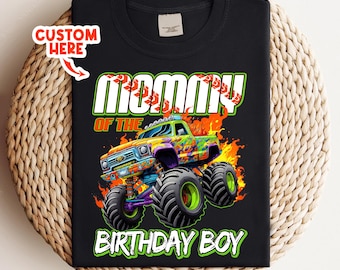 Mommy of the Birthday Boy Monster Truck PNG: Family Birthday Design (Digital Download