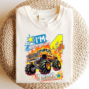 4th Monster Truck Birthday Boy Png, 4th Monster Truck Shirt, 4 year old Birthday Truck, 4th Birthday Boy png, Grave Digger Monster Truck Png