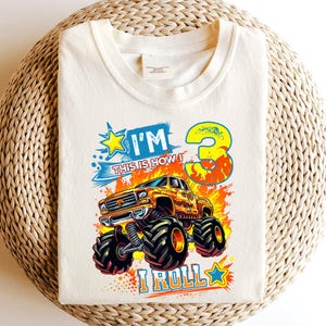 3rd Monster Truck Birthday Boy Png, 3rd Monster Truck Shirt, 3 year old Birthday Truck, 3rd Birthday Boy png, Grave Digger Monster Truck Png
