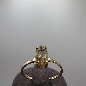 Minimalist Marquise Cut Color Changing Sultanit Ring • 14K Solid Gold Unique Solitaire Ring • Dainty Elegant Gift for Her • Mothers day gift