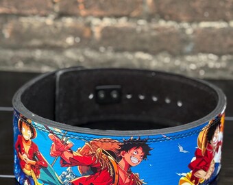 Gepersonaliseerd cadeau Anime riem uit één stuk Gewichtheffen sportriem powerlifting hefboomriem Unieke verjaardagscadeaus voor hem Kerstcadeaus