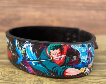 Gepersonaliseerde Zoro Anime Powerlifting Lever Belt Custom Gym Gewichtheffen Cadeau