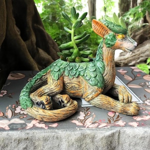 Dragon Planter Statue – Cool Fantasy Garden Decor for Plants | Unique Dragon Pot for Home or Outdoor Display | Mythical Creature Gift