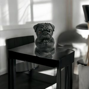 Bulldog Yoga Statue – Resin Dog Figurine for Home Office, Meditation Decor, Garden Puppy Sculpture, Unique Weatherproof Dog Decoration