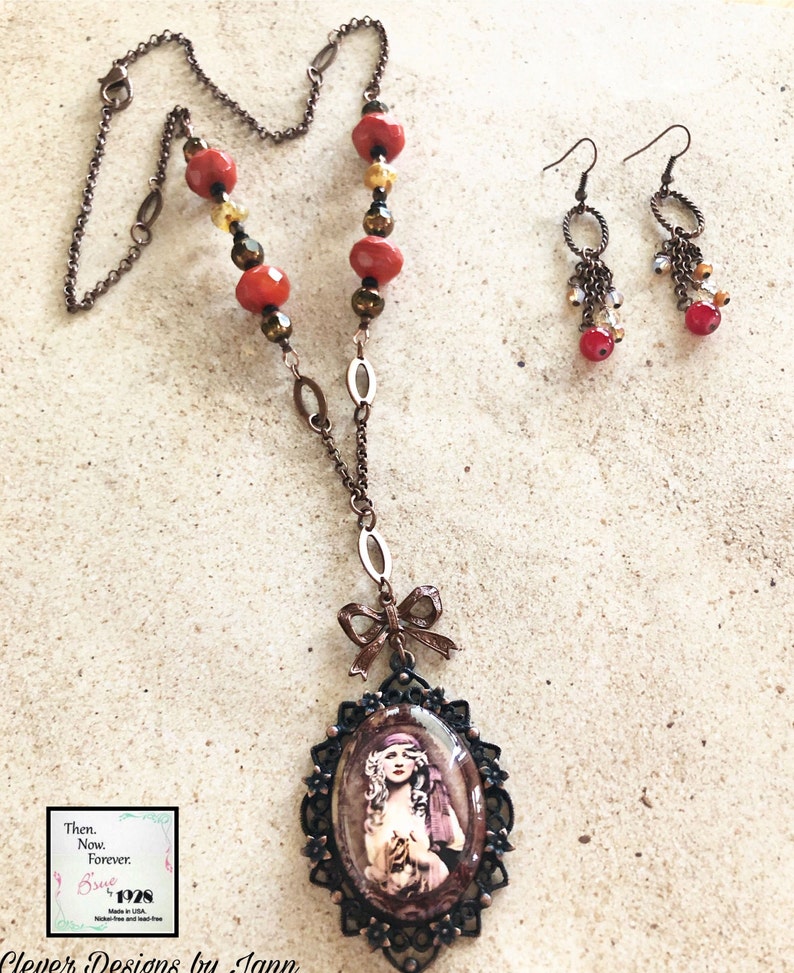 Gypsy Necklace Set B/'sue by 1928 Components Handmade Jewelry Gypsy Cab