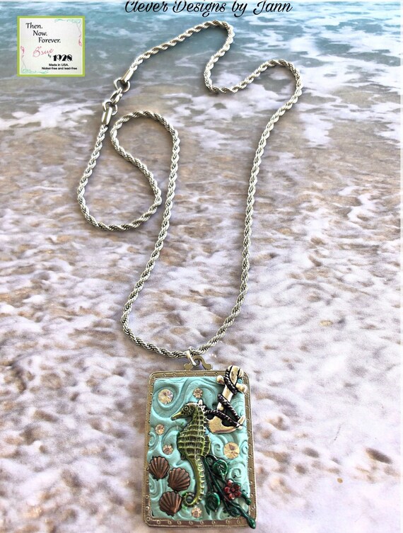 Beach Jewelry B/'sue by 1928 Mermaid Necklace Mermaid Summer Jewelry Handmade