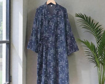 Elegant Women’s Summer Bathrobe, Cotton Gauze Thin Large Sleep Robe, Comfortable Homewear Gift For Her