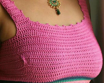 Celebration Crop Top Crochet Pattern – Summer Festival Top PDF – DIY Boho Crochet Shirt – Easy Beginner Crop Top Tutorial