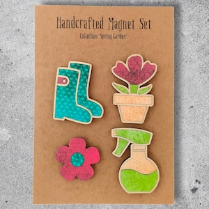 Digital download magnet, magnet collection, magnet svg, SVG file, laser cut files, laser ready file, garden magnet, floral magnets