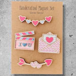 Digital download magnet, magnet collection, magnet svg, SVG file, laser cut ready file, laser ready file, Valentine magnets, Valentine&#39;s Day