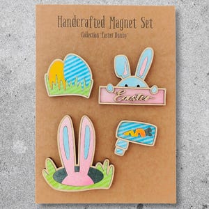 Digital download magnet, magnet collection, magnet svg, SVG file, laser cut ready file, laser ready file, Easter magnets, bunny magnet