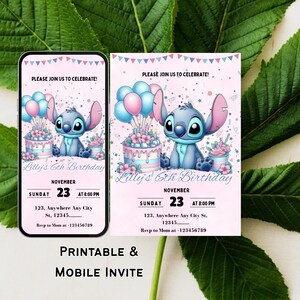 Pu&ograve; includere: Un invito digitale per una festa di compleanno, con un personaggio dei cartoni animati, palloncini e una torta. L'invito &egrave; per il 6&deg; compleanno di Lilly, domenica 23 novembre alle 20:00. Include il testo "Please join us to celebrate!"