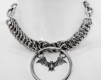 Southbankstore Collana Gotica Pipistrello – Ciondolo Ali, Catena 36,5 Cm, Lega Ecologica, Gioiello Punk Per Donne E Ragazze
