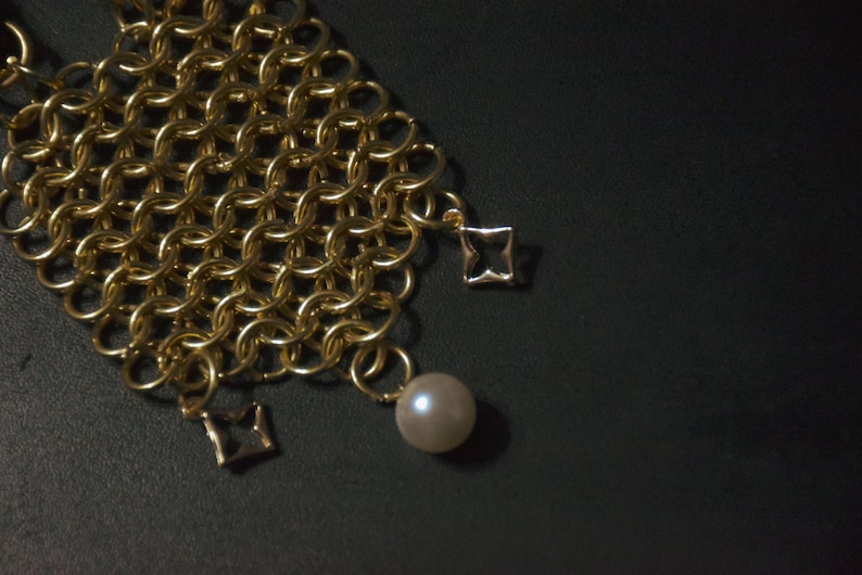 CHAINVEIL Gold: Golden Chainmail Belt Chatelaine Bag Decoration ...
