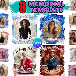 In Loving Memory Design Canva Editable Bundle Funeral & Remembrance Shirt, Canva T-shirt Sublimation, Canva Memorial T-shirt, Rest in Peace