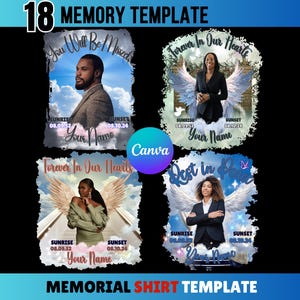 In Loving Memory Design Canva Editable Bundle Funeral & Remembrance Shirt, Canva T-shirt Sublimation, Canva Memorial T-shirt, Rest in Peace