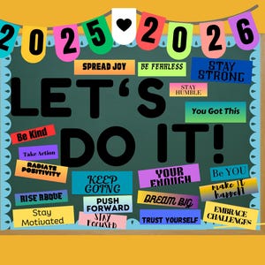 Back to School Bulletin Board Kit 2025: Classroom Decor (Printable Digital Download)