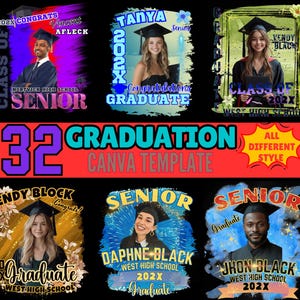 Class of 2025 Graduation Template, 2025 Graduation PNG, Sublimation Canva Graduation Design, Canva Templates, Bootleg Graduation T Shirt PNG