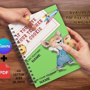 If You Give Your Teacher a Cookie Book Template, Instant Download Printable Teacher Appreciation End of Year Book Template Teacher Gift Idea