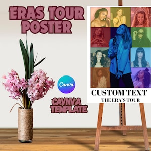 Eras Tour Tee Era Shirt Template Poster, Editable Concert Poster, Create Your Own Eras Theme Party Invitation, Eras Theme Birthday Era Party