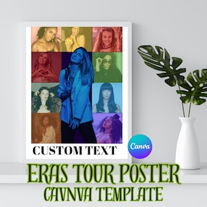Eras Tour Tee Era Shirt Template Poster, Editable Concert Poster, Create Your Own Eras Theme Party Invitation, Eras Theme Birthday Era Party
