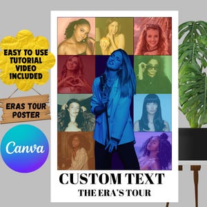Eras Shirt Era Template Eras Tour Poster, Printable Era Poster Download ,Era Poster Your Photos, Teenage Era Party,  Editable Concert Poster