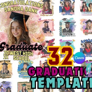Class of 2025 Graduation Template, 2025 Graduation PNG, Sublimation Canva Graduation Design, Canva Templates, Bootleg Graduation T Shirt PNG