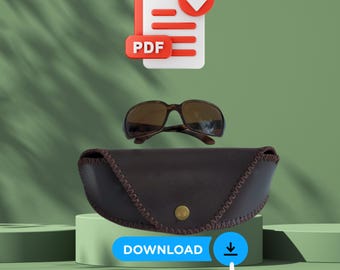 Leather Glasses Case Pattern Template / A4 and Us Letter Pdf / DIY / Digital Download