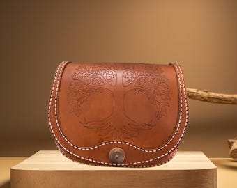 Tree of Life Leather Shoulder Bag - PDF Pattern Download