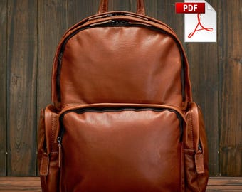 Leather School Bag Pattern – Unisex Briefcase Messenger Style (PDF Download)