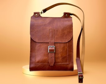 Leather Messenger Bag PDF Pattern: Classic Shoulder Bag