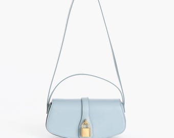 Leather Baguette Bag Pattern PDF | Minimalist Shoulder Bag Template (Digital Download)