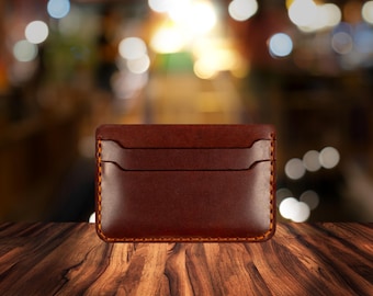 Leather Card Holder Wallet Template: Slim DIY PDF Pattern (8.5x11 + A4)