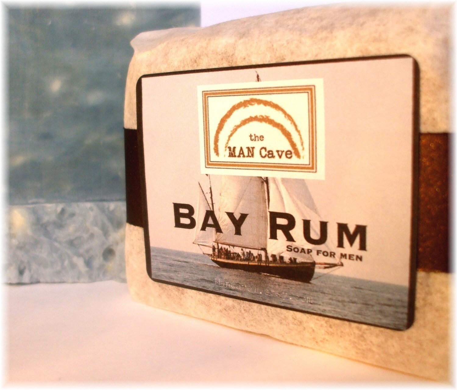 SOAP For Men - BAY RUM - with Organic Oils and Shea Butter by Man Cav…
