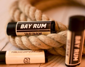 Solid COLOGNE Stick - BAY RUM - classic manly scent