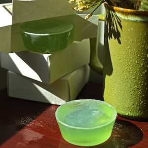 SHAVING Soap - MINTCENTRIC - Shaving Cake - refill for your skuttle mug too by Man Cave Soapworks