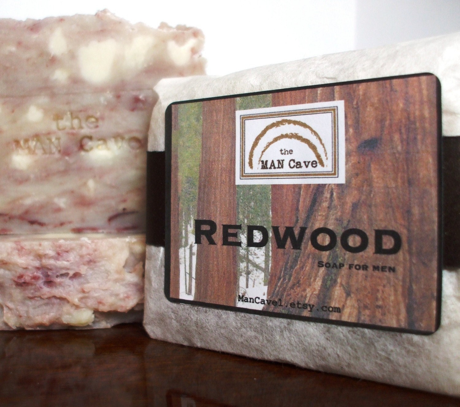 MENS SOAP - REDWOOD - with Organic Oils and Moisturizing Shea Butter …