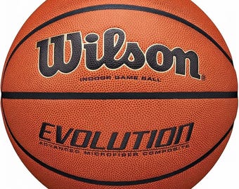 Wilson Evolution Game Basketball (29.5" Official Size) | Indoor Composite Leather Basketball