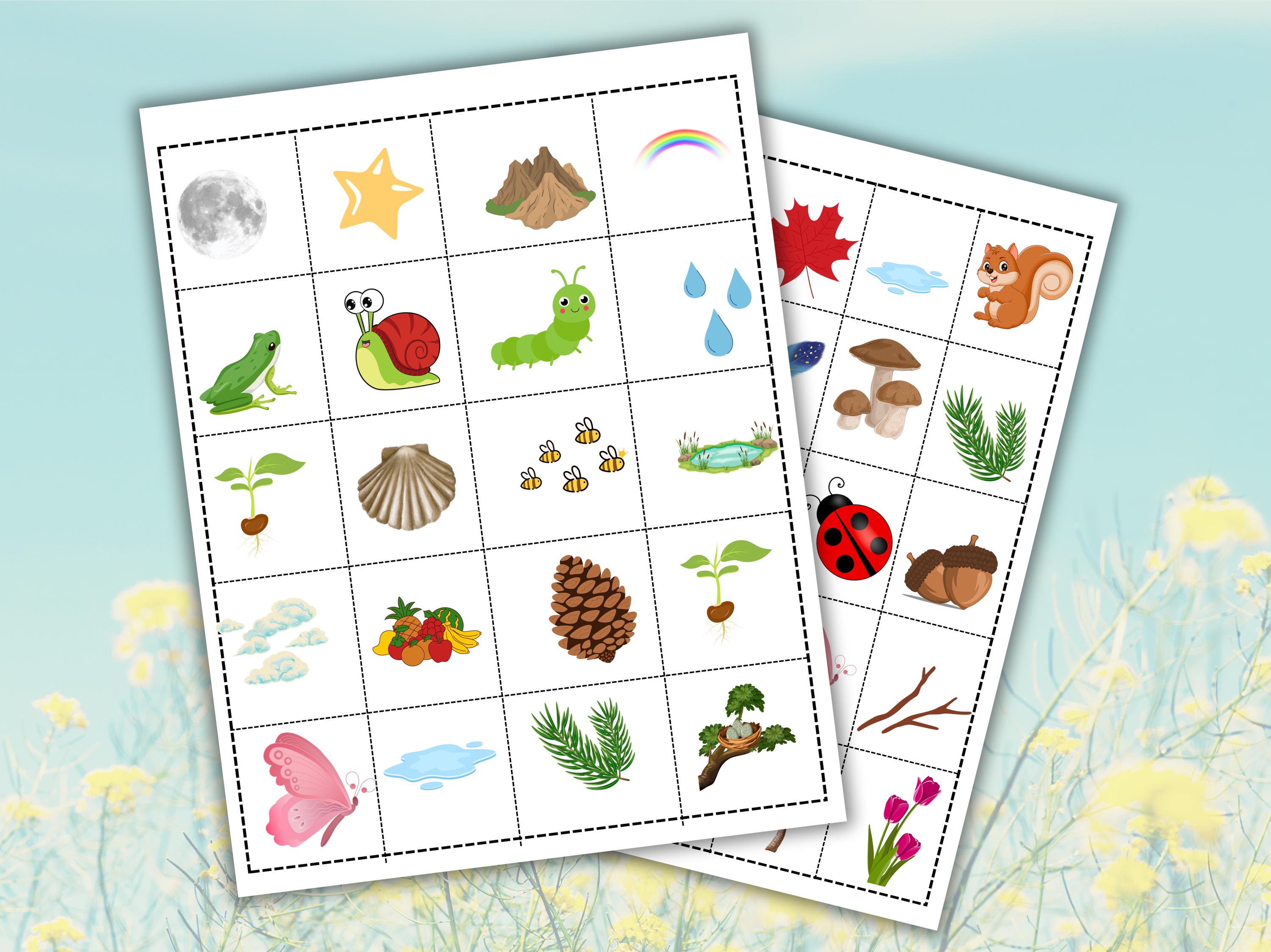 Printable Nature Bingo Game | 30 Nature Bingo Cards | Camping & Hike ...