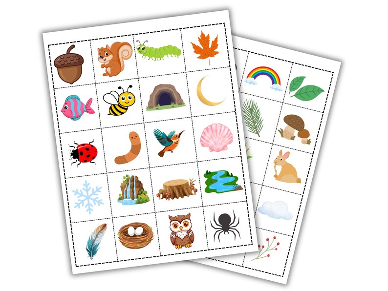 Printable Nature Bingo Game | 30 Nature Bingo Cards | Camping & Hike ...