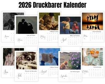 2026 Printable Kalender Bundle | German Calendar PDF | Monatsplaner Kalender | A4 Portrait Letter Size | druckbares PDF | PDF Download